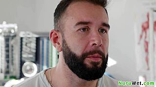 Petite Blonde Teen Masseuse Anna Claire Clouds Pounds Patient Pussy in Nuru Massage