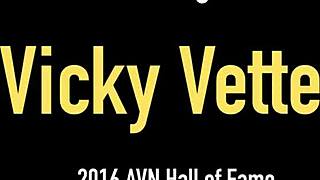 😍 Vicky Vette and Reena Sky slurp huge cock then take cum blasts on massive natural tits! 👅💦