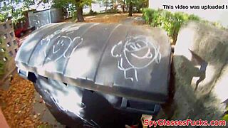 spycam catches real teen bent over for outdoor doggystyle cum blast