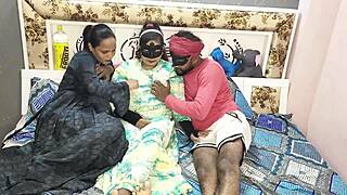 desi stepsisters beg gigolo to fuck their pregnant pussies with dirty hindi talk