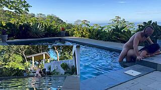 Outdoor Anal Pounding and Deep Blowjob Creampie in Costa Rica