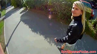 spycam catches real teen bent over for outdoor doggystyle cum blast