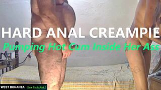 oh man check out this homemade latina slut taking hard anal creampie bent over doggystyle with face fucking and tight pussy orgasm