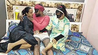 desi stepsisters beg gigolo to fuck their pregnant pussies with dirty hindi talk