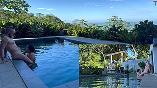 Outdoor Anal Pounding and Deep Blowjob Creampie in Costa Rica