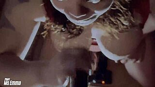 my cheating wife sucks friend's cock close-up and gulps every sperm drop