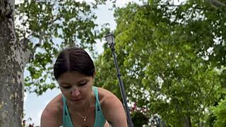 hey gina gerson, your cute yoga pussy needs my tongue lesson