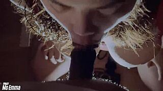 my cheating wife sucks friend's cock close-up and gulps every sperm drop