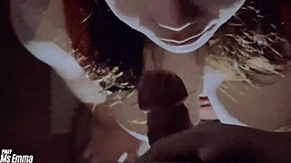 my cheating wife sucks friend's cock close-up and gulps every sperm drop