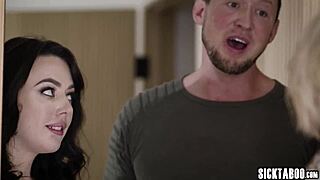 Whoa Dee Williams big tits pounding Whitney Wright's husband. Big ass MILF catches the hardcore action!