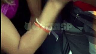 why does this naughty wife flash and fuck her lover on the street while cuckold films from outside