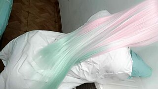 Curvy Doctor in Miami Cosplay Doll Strips Thong for Patient Fuck Pleasure