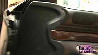 dream girl brunette babe soapy tits washing car