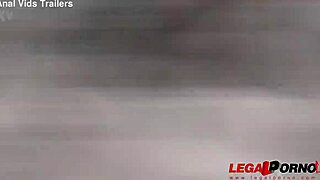 Blonde Angels Piaff and Dream Take Double Anal from Big Cocks Ass to Mouth Cumshots