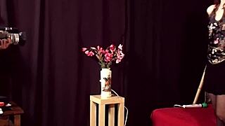 Jaden's huge dildo ravages Maxine X's big pussy lips clit and natural tits in lesbian cougar lickfest