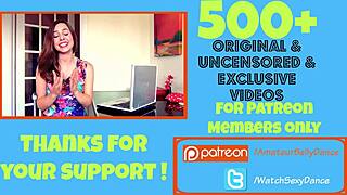 love my bigger boobs dancing first time in red dress