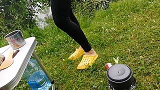 i'm obsessed with stepmom's feet and dirty outdoor sex on our vacation compilation