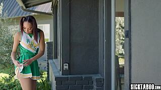 petite ebony cheerleader alexis tae takes stepdad's huge cock anal rough deepthroat fingering