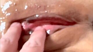 damn, check this amateur milf's shaved pussy just 183 days post virginity loss up close