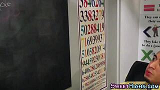 coed teen uniform masturbation ends in hardcore cumshot jizz