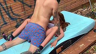 Why help stepson cum at home when you can fuck his outdoor sex doll toy too?