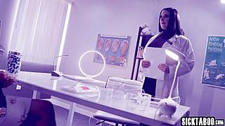 latina babe tries weird sex experiment with busty milf