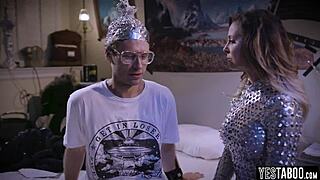 cherie deville bends over for monster ghost rocket in her natural tits ass