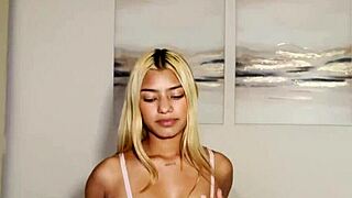 Hey Sofia you 18 year old Latina slut with braces in lingerie casting your skinny tight wet pussy 😍🍑💦