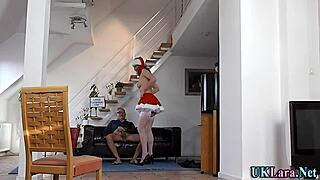 British milf jerks monster cock in stockings