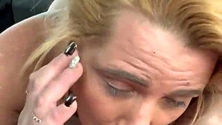 topless street hooker swallows bareback load after deepthroat car blowjob facial