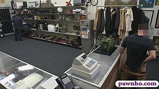 big tits blonde gets sneaky office railing from pawn guy