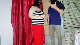 muslim bbw's fat ass anal fucked doggystyle by office stud in hindi