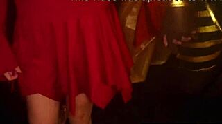 Petite milf wife gangbanged by big black cocks after halloween party while cuckold husband watches reality swingers share