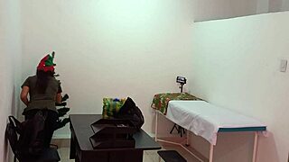 Nurse's sexy decorating turns hot in doctor's office