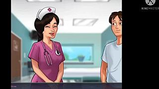 Nurse gives patient a steamy checkup in the hospital