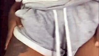 Neighbor Ebony Milf Shorts Tease Reveals Perky Tits Preview