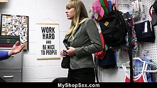 thieving big tits babe bends for officer's cock to escape mall bust