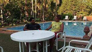 Latino Pounds Twink Ass Poolside