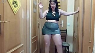 my heart races watching this milf's ass shake in her steamy dance striptease