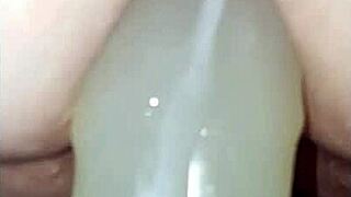 Watch this teen squat on huge dildo fucking till she cums hard?