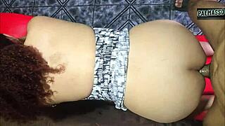 curly haired milf caught in warehouse trades anal pounding for debt relief