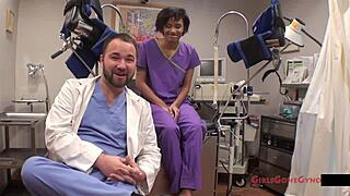 oh man jackie bane's gyno exam by nurse lilith rose is wild... hidden cam gold