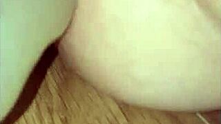 Watch this teen squat on huge dildo fucking till she cums hard?