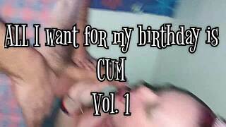 BBW Princess Feels Birthday Bukkake Ecstasy in Blowbang