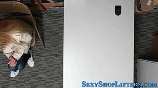 Hey you caught this blonde shoplifter getting spermed hard in HD?