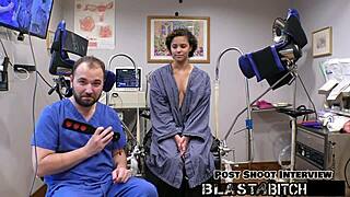 Why does Rebel Wyatt masturbate to a massive facial blast in latex gloves backstage?