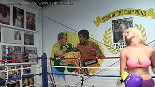 Classy Blonde Bombshell Bimbo Delivers Brutal Mixed Boxing Beatdown