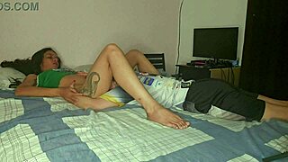 oh god my husband caught me with this hot latina lesbian licking my pussy rough