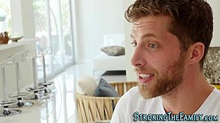 Teen Stepsister Craves Cougar Milf's Facial Jizz in Taboo Group Blowjob Frenzy