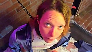 Chained against the wall on my knees craving your thick cock deep down my throat